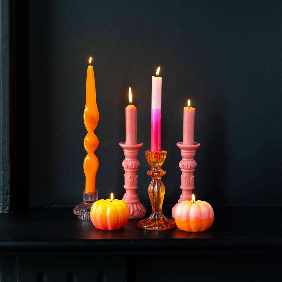 Pink Halloween Pumpkin Candle | Halloween Decor |