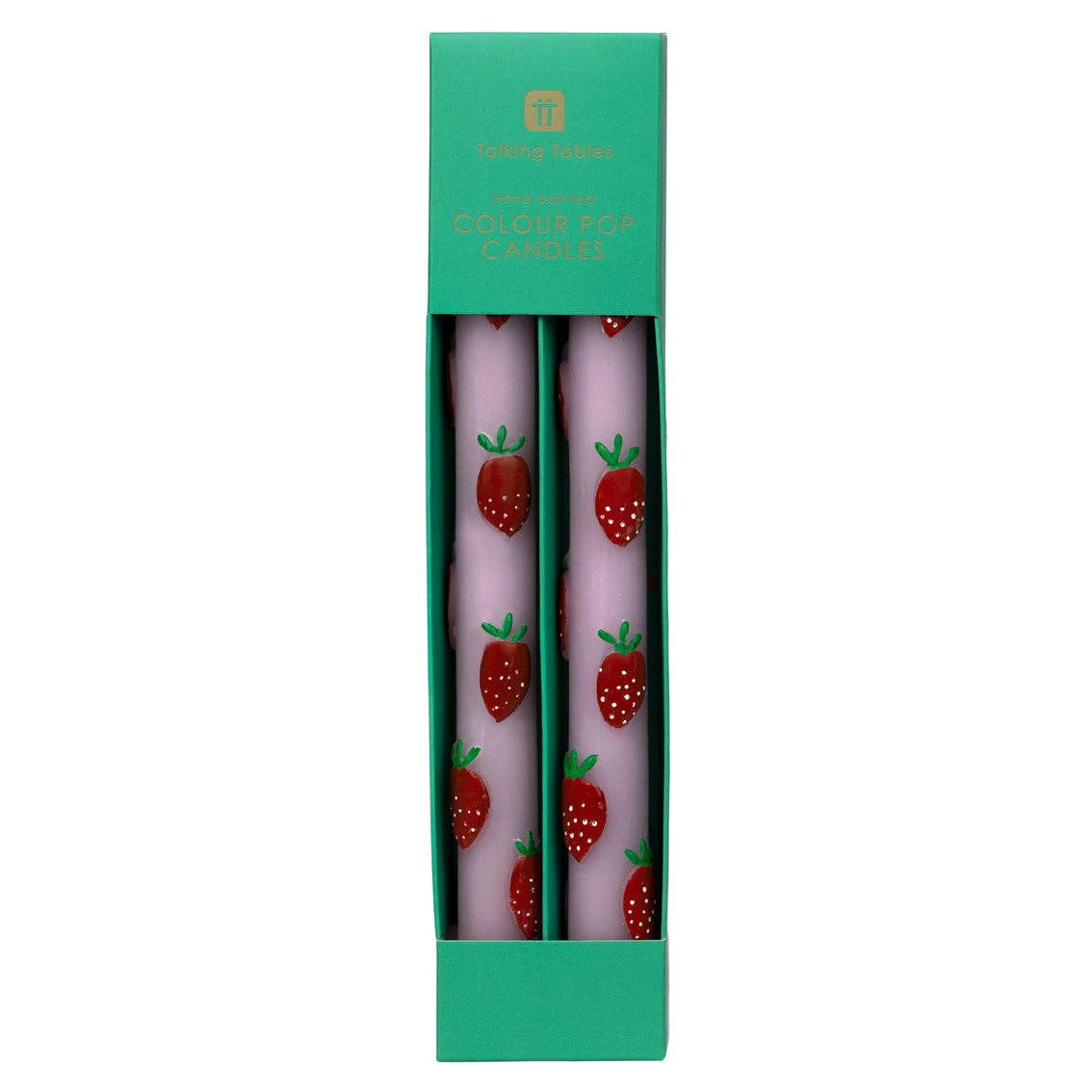Statement Strawberry Lilac Coloured Dinner Candles | 2 Pack|