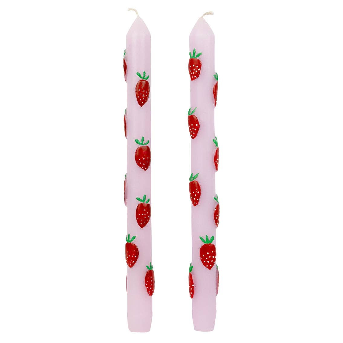 Statement Strawberry Lilac Coloured Dinner Candles | 2 Pack|