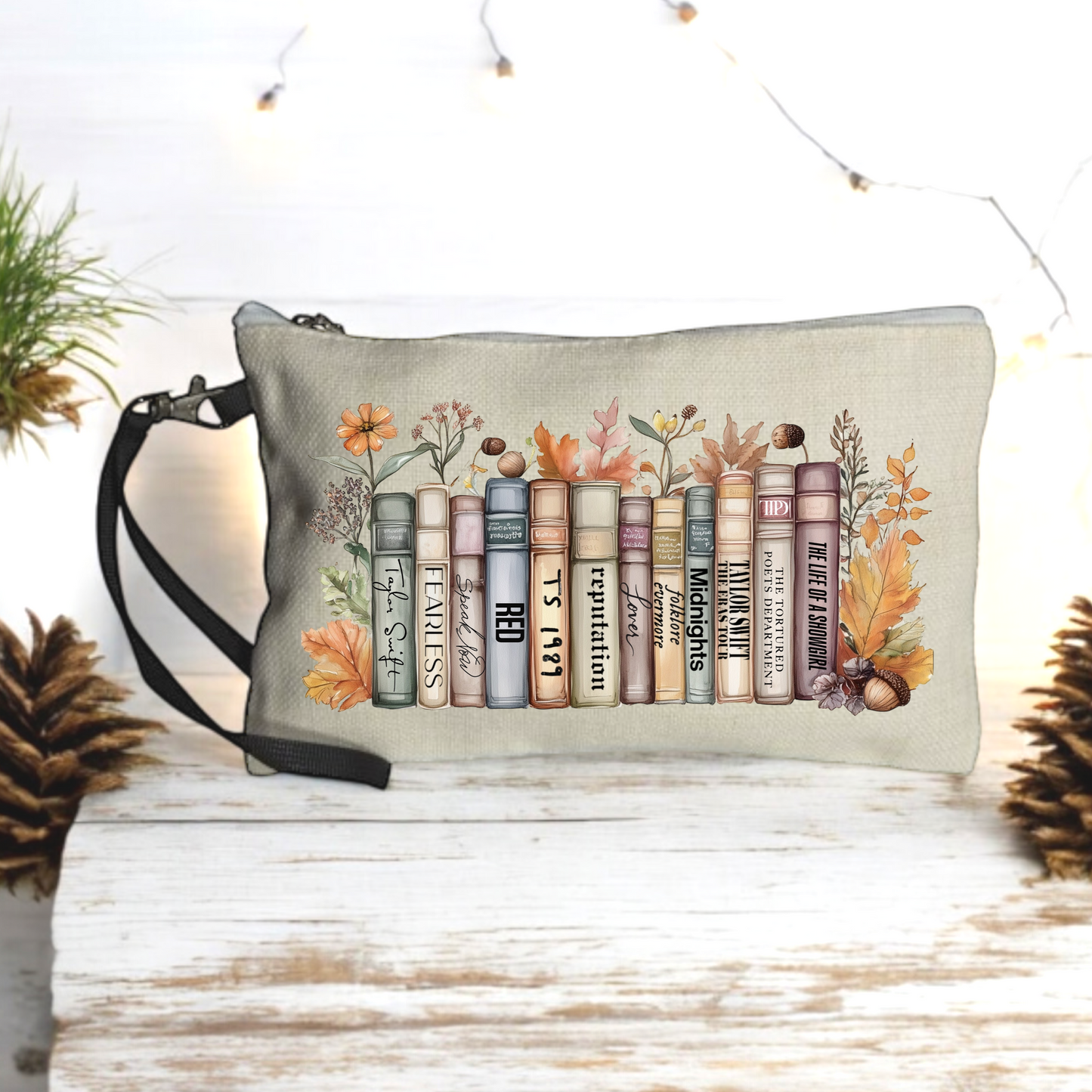 Autumn album bookshelf cosmetic bag