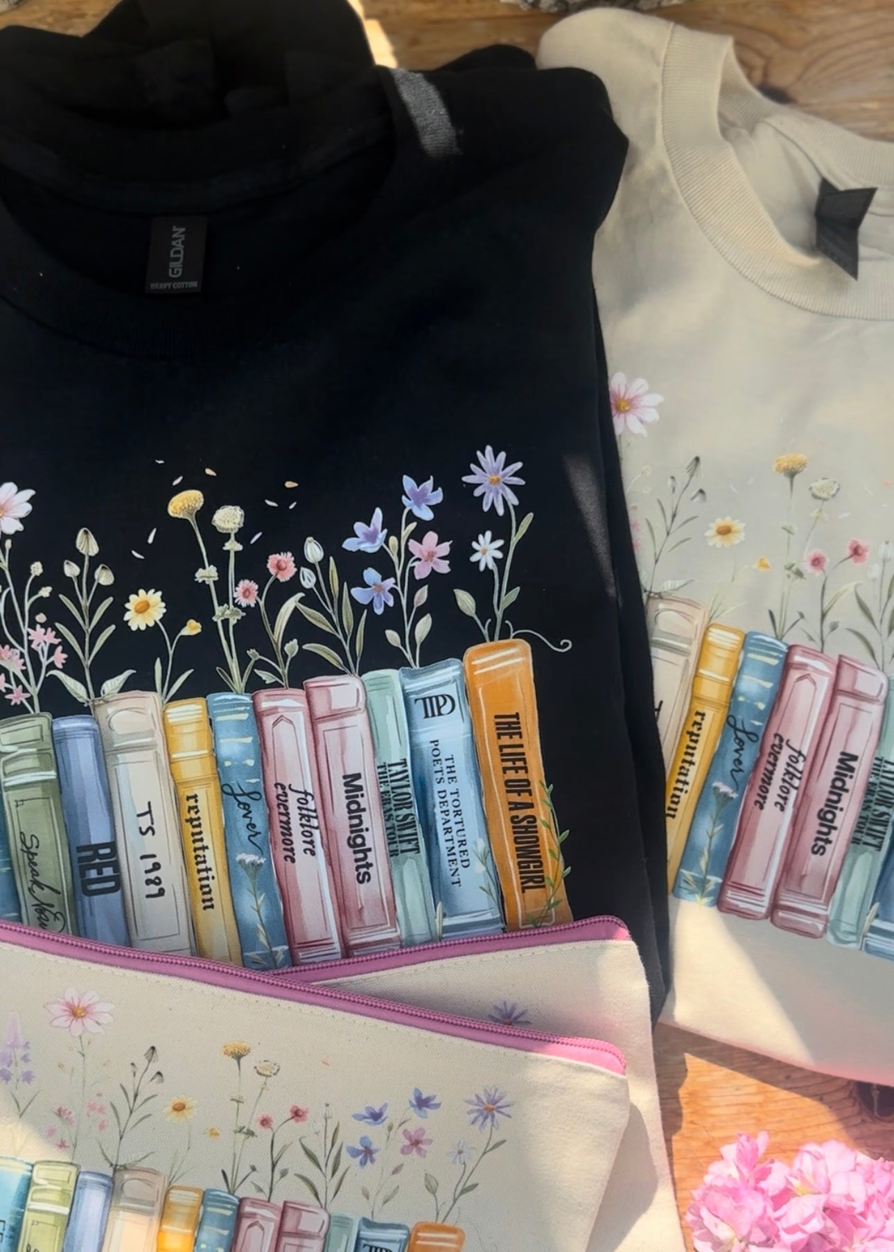TS12 wildflower albums as books showgirl T-shirt