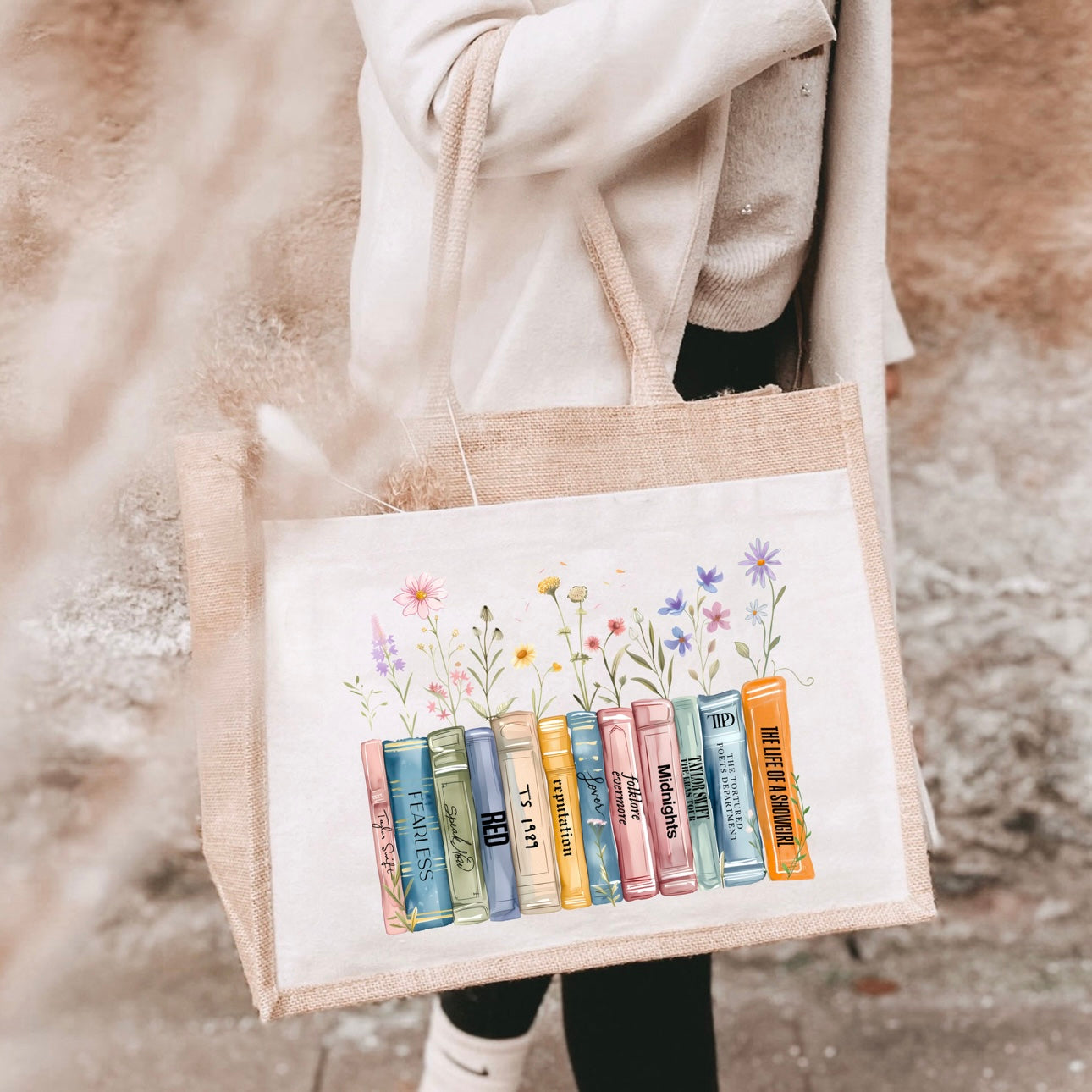 TS12 Jute Albums as books shopping bag