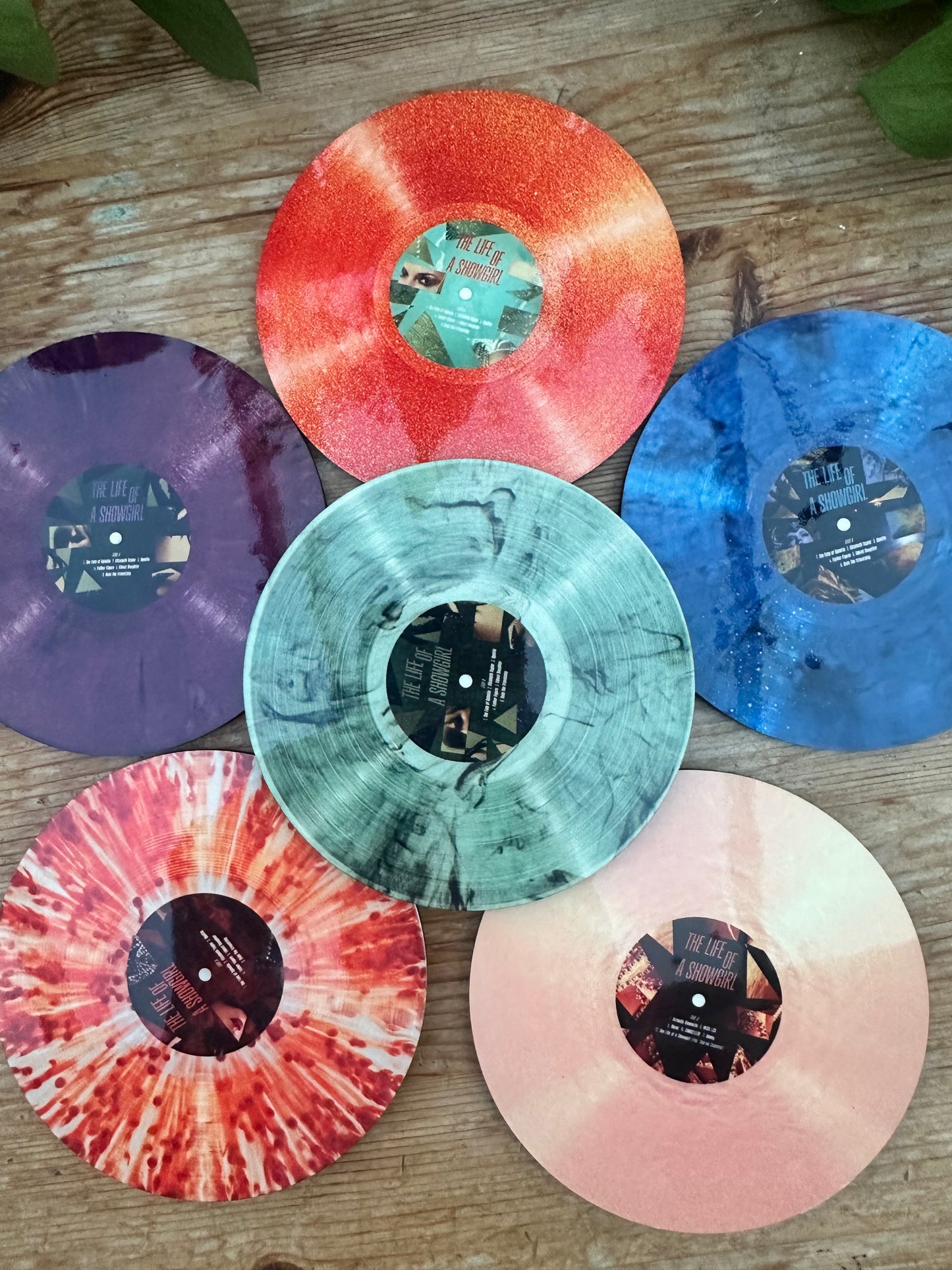 Showgirl Vinyl record round cork coaster | 7 variants