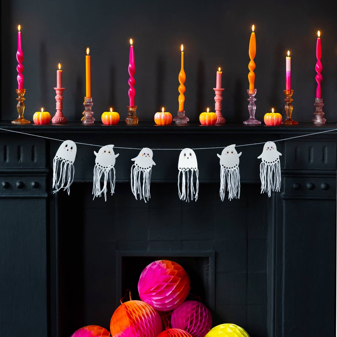 Pink Halloween Pumpkin Candle | Halloween Decor |