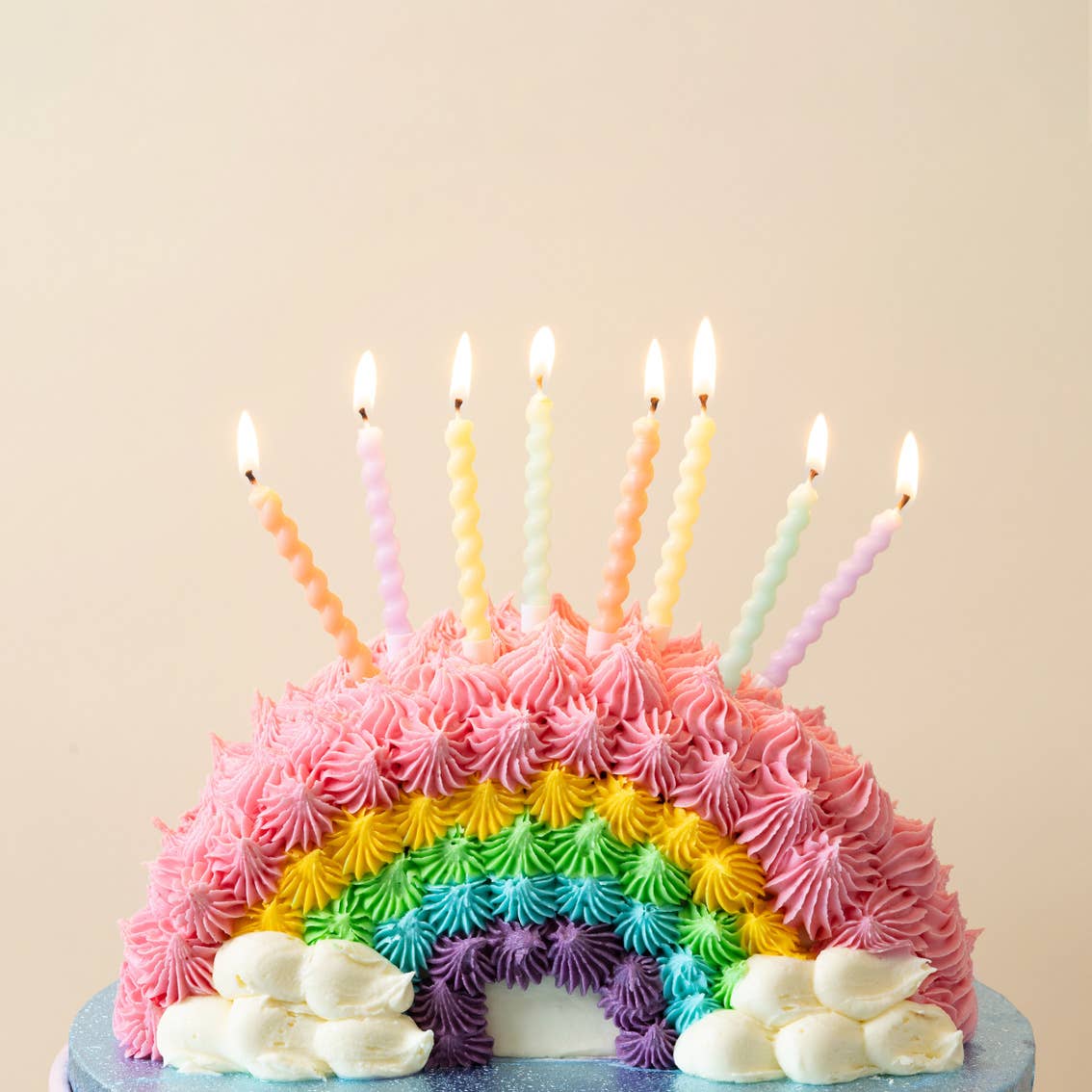 Twisted Pastel Birthday Candles | 8 Pack |