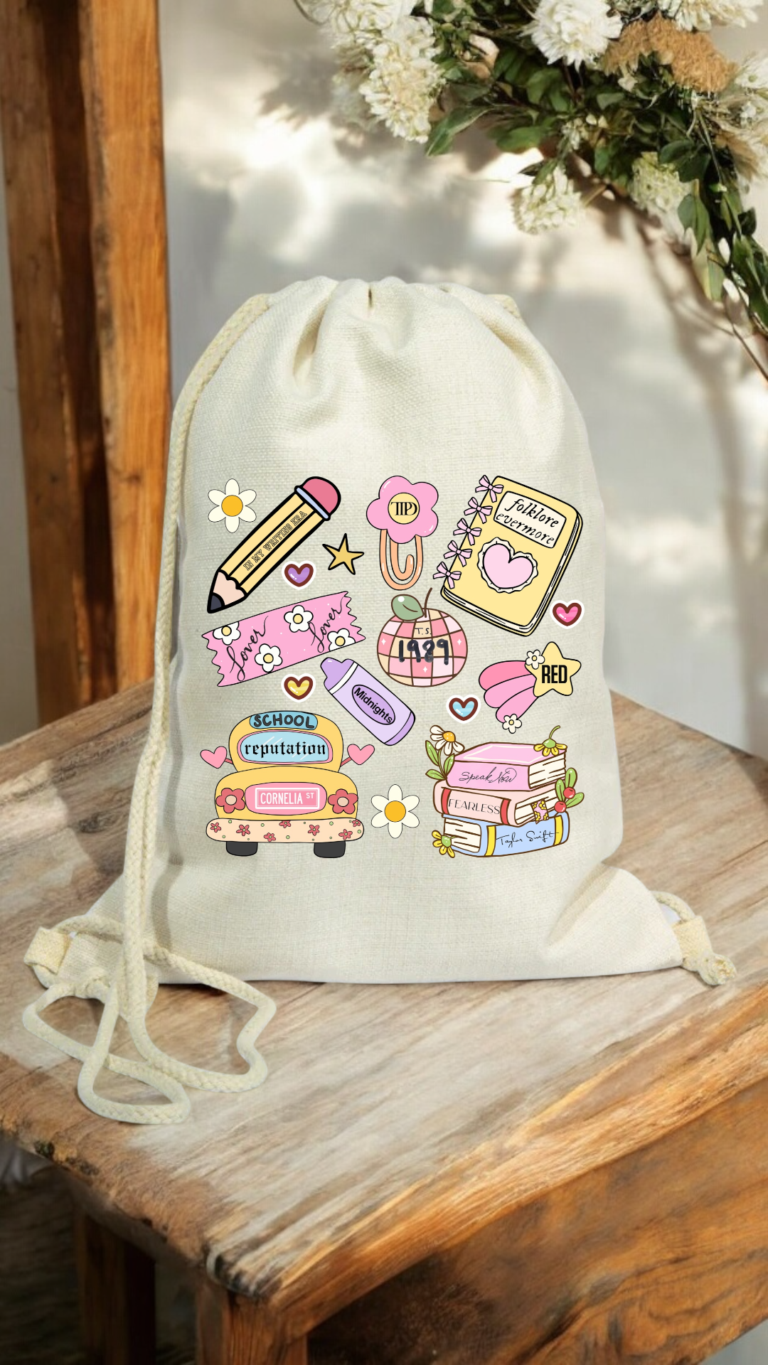 Swiftie school icons gym bag