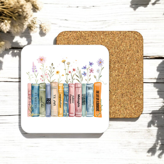 TS12 wildflower cork backed coaster