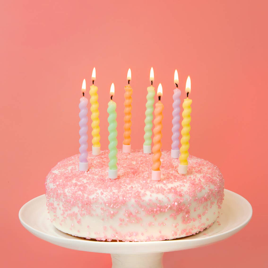 Twisted Pastel Birthday Candles | 8 Pack |