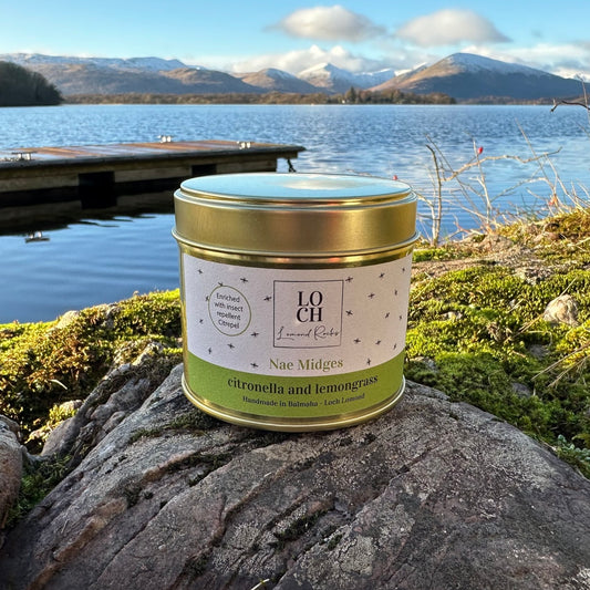 ‘Nae Midges’ Citronella Loch Lomond Rocks candle