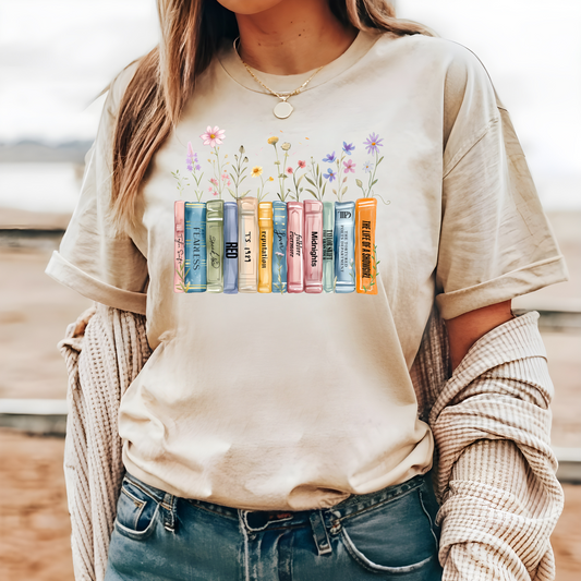 TS12 wildflower albums as books showgirl T-shirt