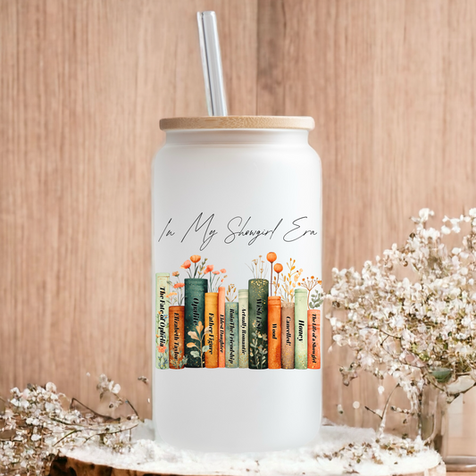 Showgirl album books frosted glass tumbler 550ml