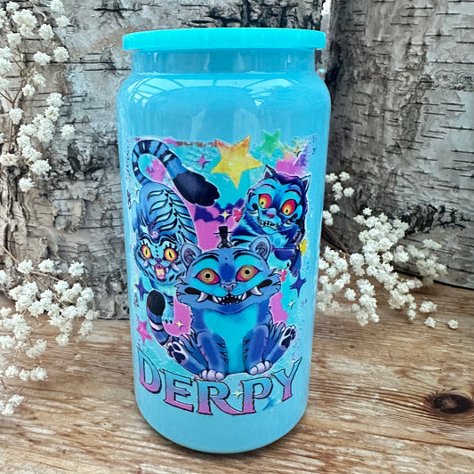 K Pop Demøn Hunters Derpy blue stainless steel tumbler 550ml