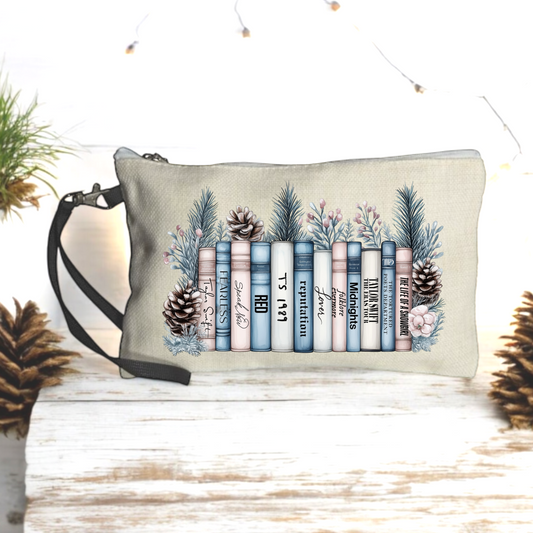 Winter album bookshelf cosmetic bag