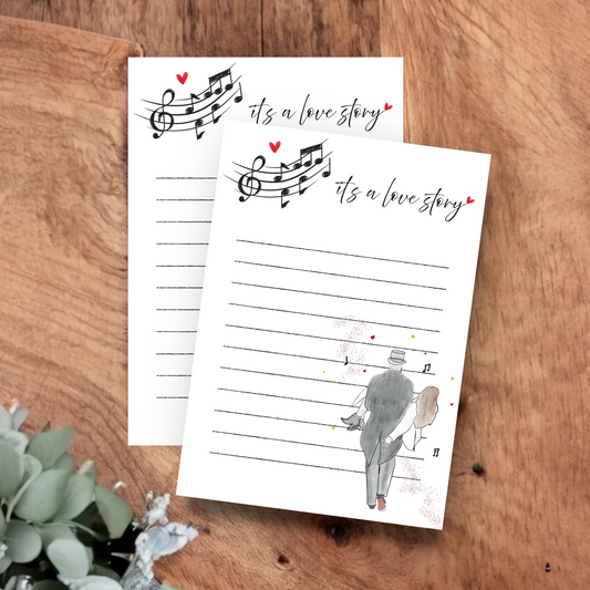 It’s a love story Taylor & Travis tearaway A6 notepad
