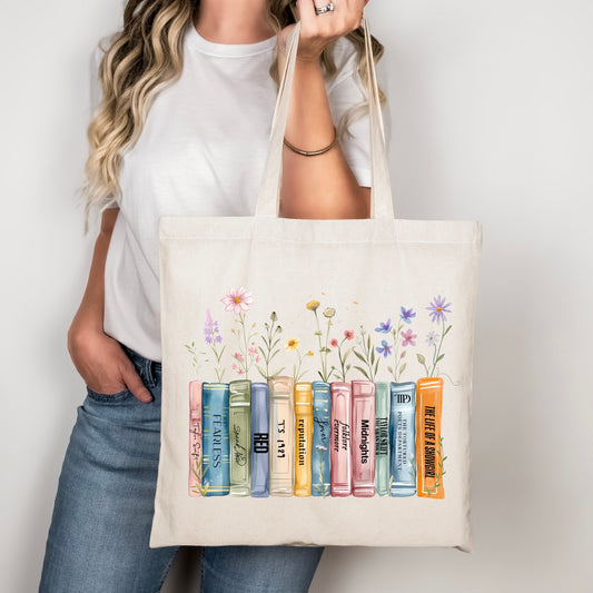 Showgirl TS12 Wildflower albums as books tote bag