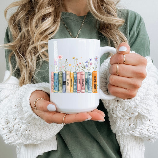 TS12 Wildflower albums as books 15oz mug