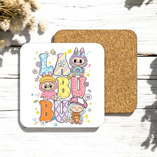 Little Monsters Labubu cork coaster