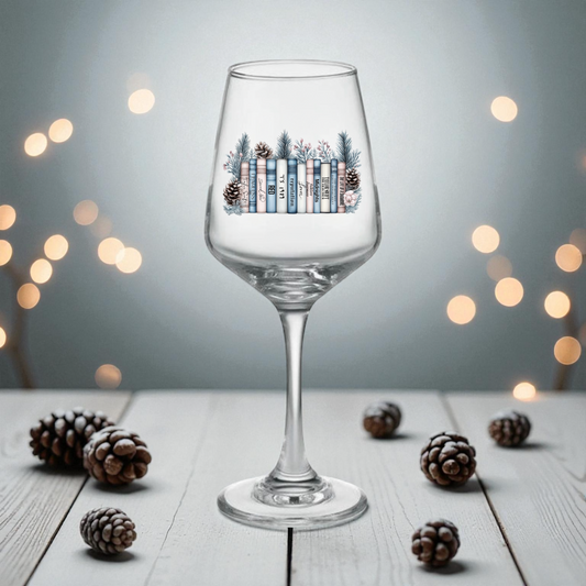 Festive Taylor wine glass winter album books wine glass