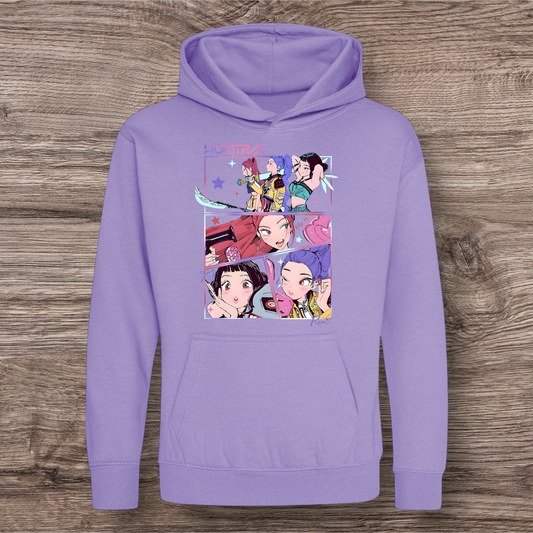 Kids Demon Hunters purple hoodie