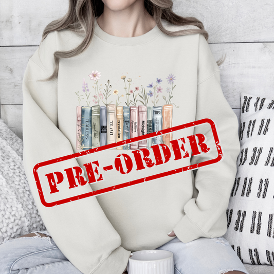 PRE ORDER TS12 Wildflower albums as books sweatshirt