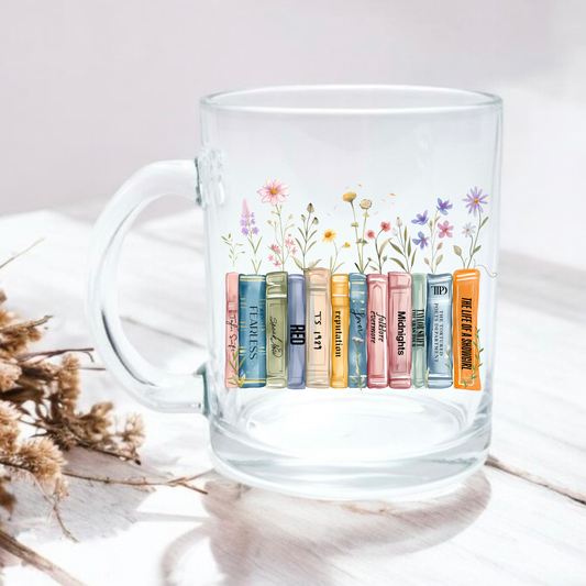 Showgirl TS12 Wildflower album books 11oz glass mug