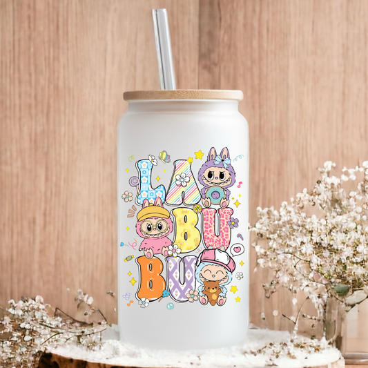 Little Monsters frosted glass tumbler 550ml