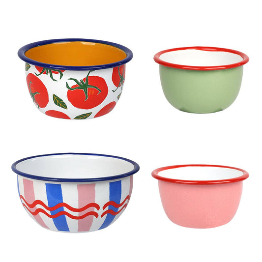 Enamel Bowls Set | Mixed 12 Pack | Spring | Summer |